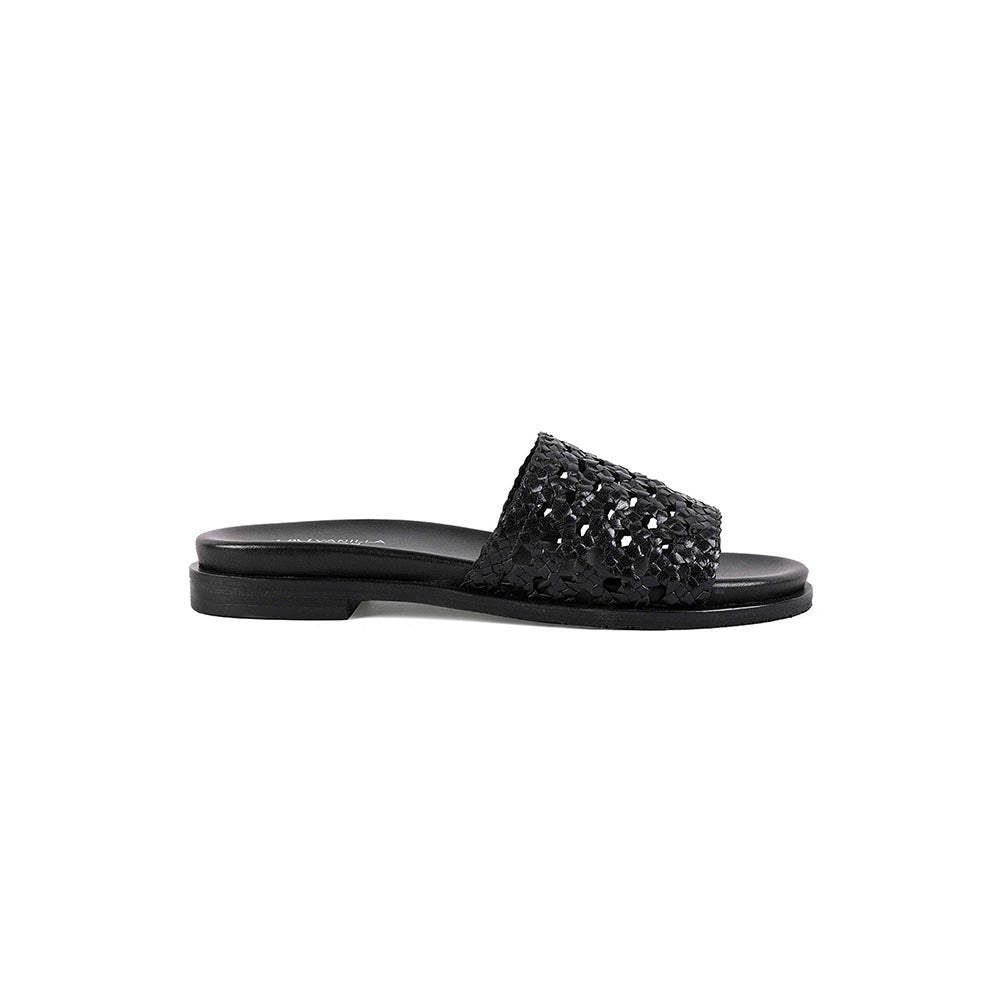 Vanilla Moon Women Sian Black Slip On Open Toe