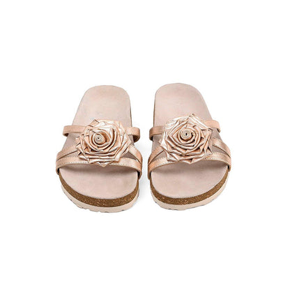 Vanilla Moon Women Meg Gold Slip On Open Toe