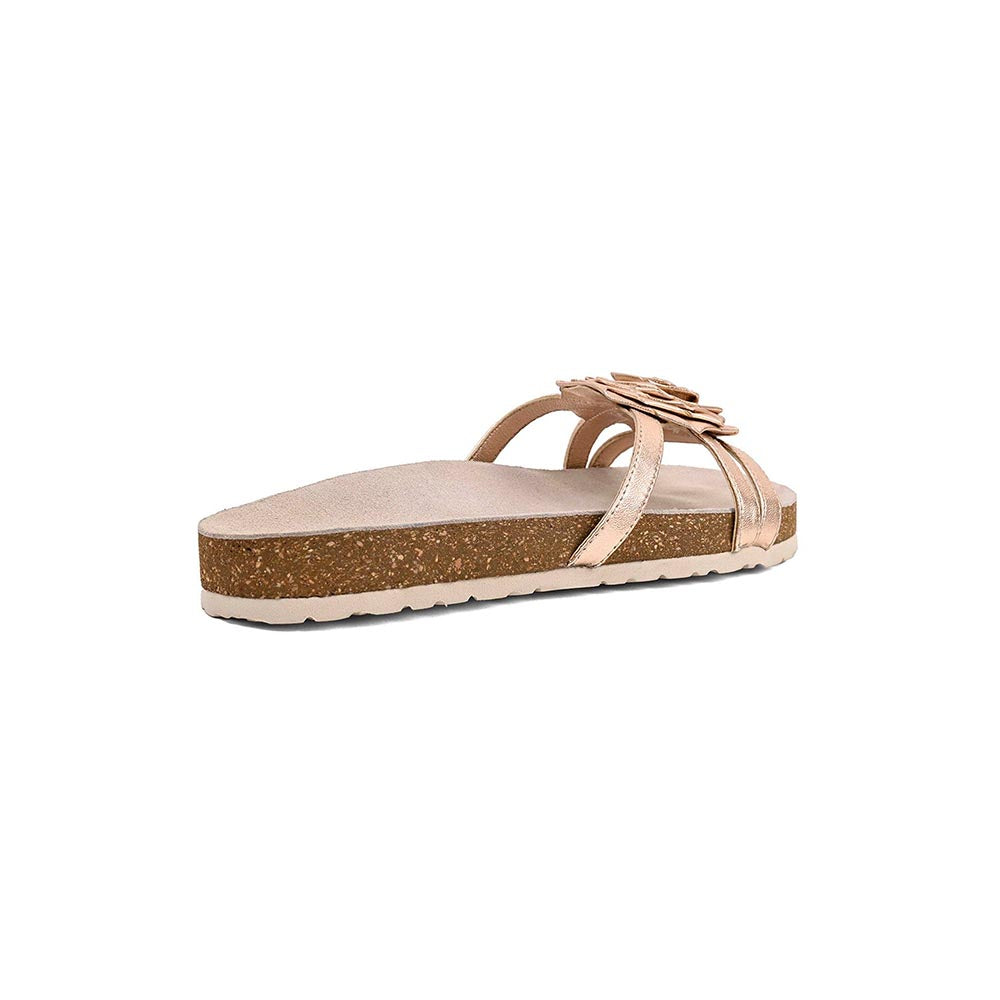 Vanilla Moon Women Meg Gold Slip On Open Toe
