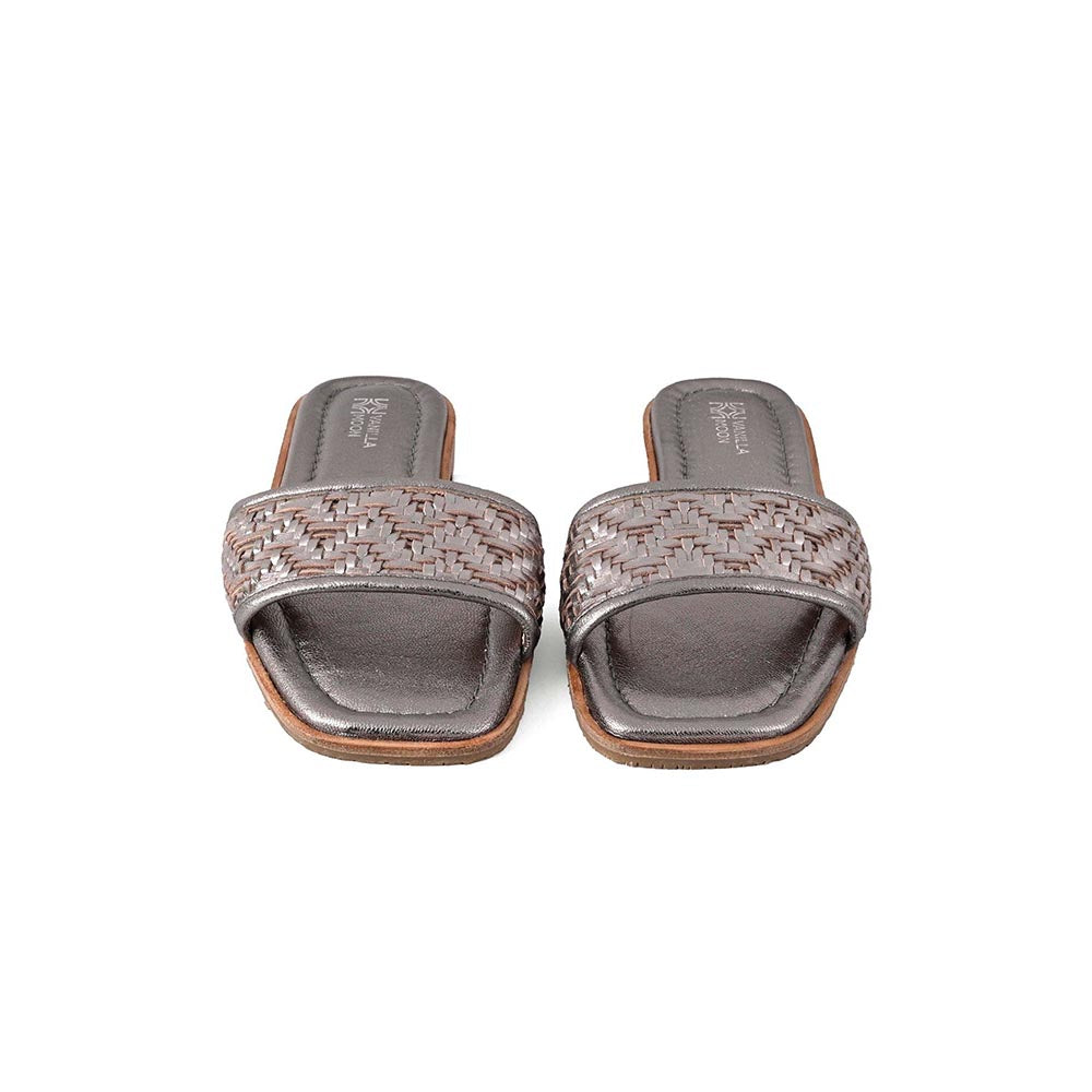 Vanilla Moon Women Glenda Metallic Slip On Open Toe