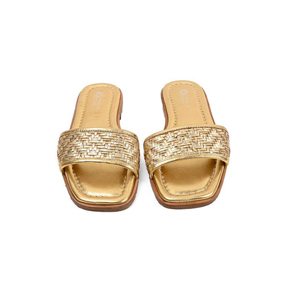 Vanilla Moon Women Glenda Gold Slip On Open Toe