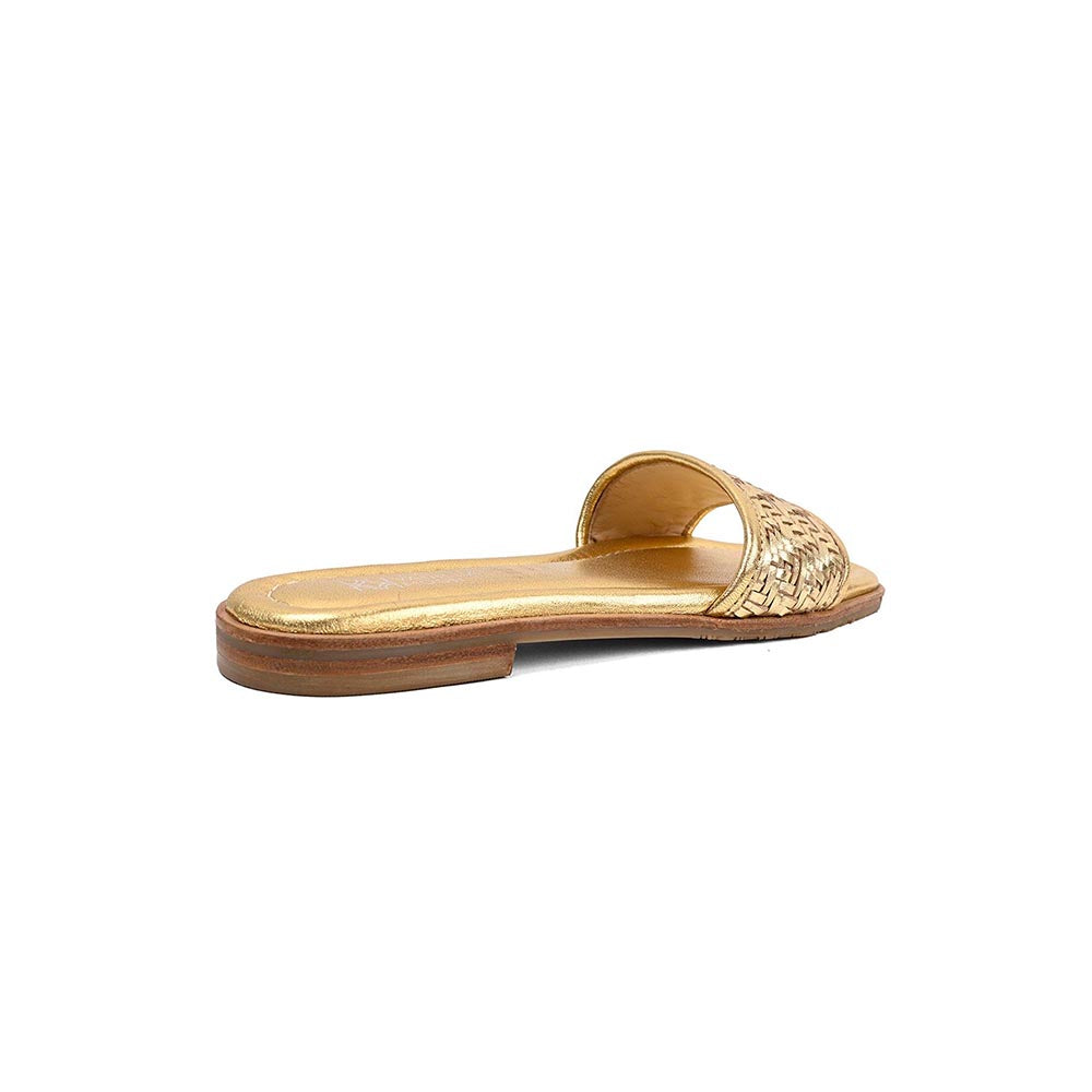 Vanilla Moon Women Glenda Gold Slip On Open Toe