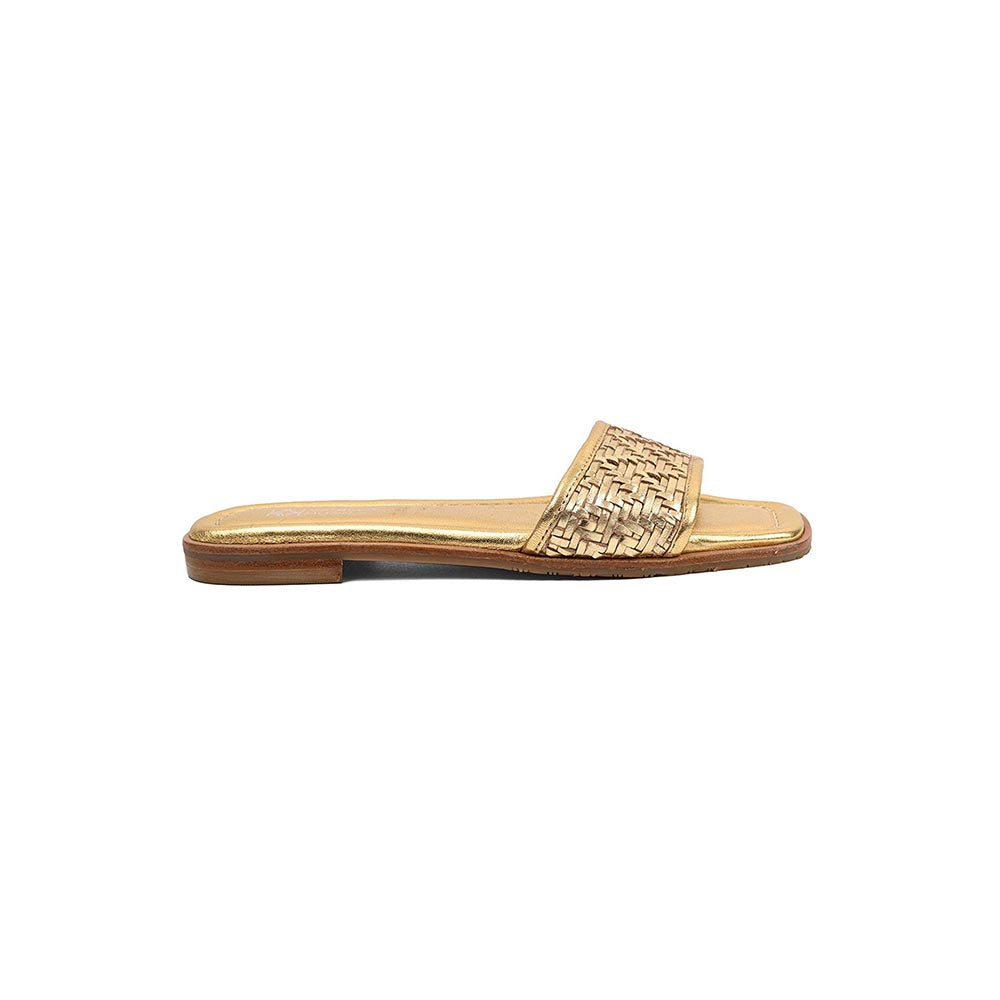 Vanilla Moon Women Glenda Gold Slip On Open Toe