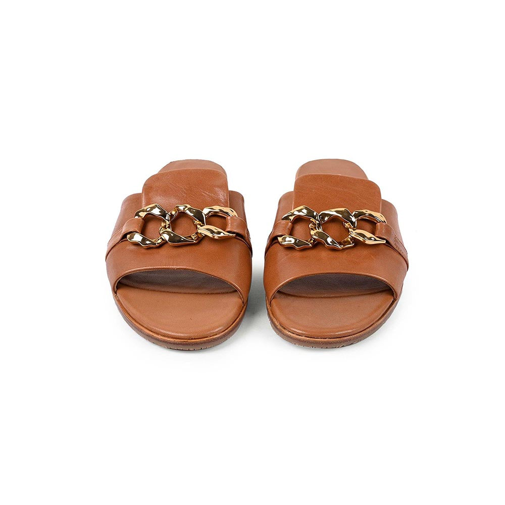 Vanilla Moon Women Alba Tan Slip On Open Toe