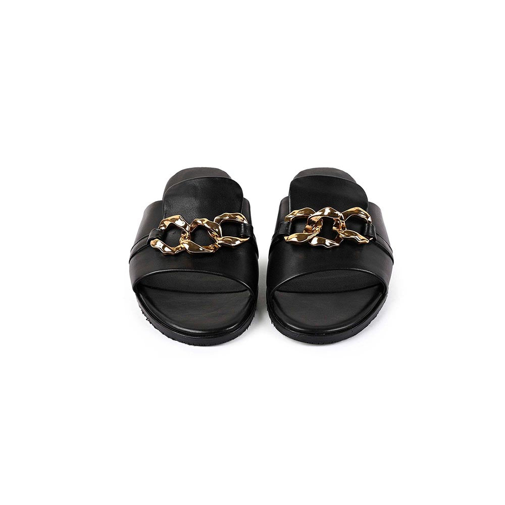 Vanilla Moon Women Alba Black Slip On Open Toe
