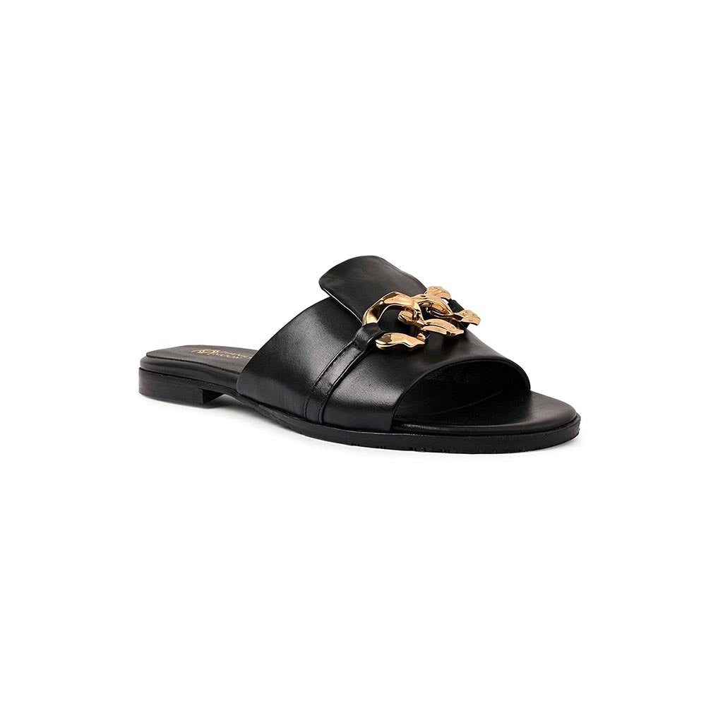 Vanilla Moon Women Alba Black Slip On Open Toe