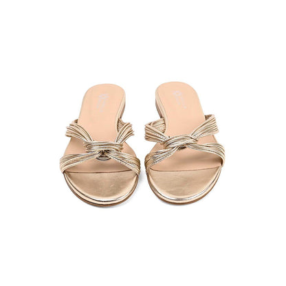 Vanilla Moon Women Adri Gold Slip On Open Toe