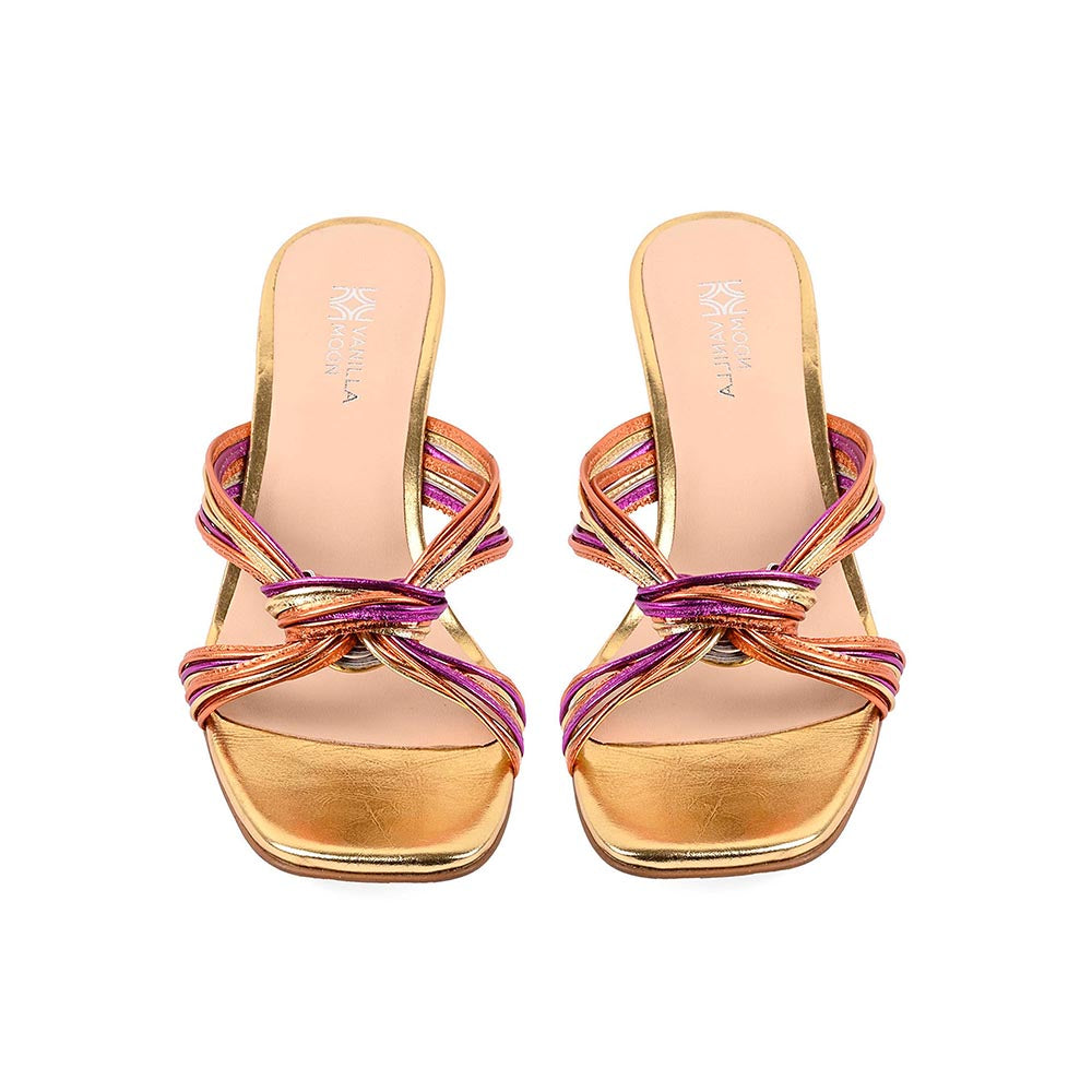 Vanilla Moon Cynthia Gold Party Heels