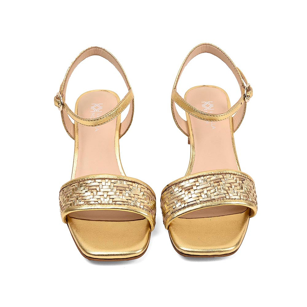 Vanilla Moon Clarence Gold Party Heels