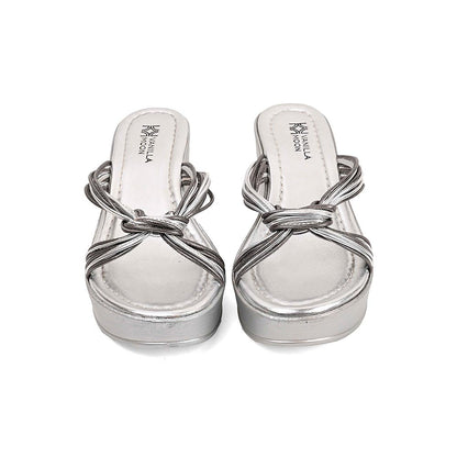 Vanilla Moon Camilla Silver Party Wedges