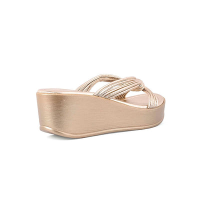 Vanilla Moon Camilla Gold Party Wedges
