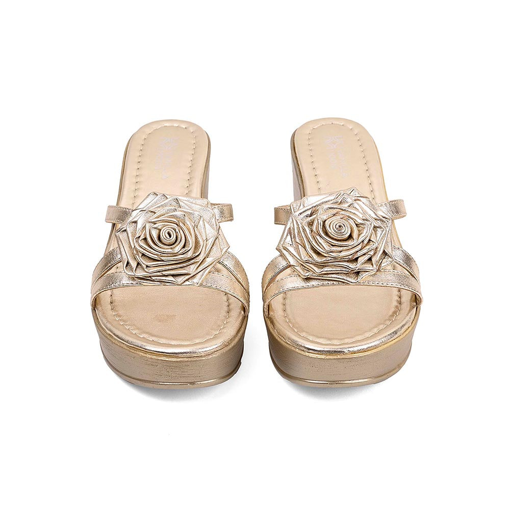 Vanilla Moon Charm Gold Party Wedges