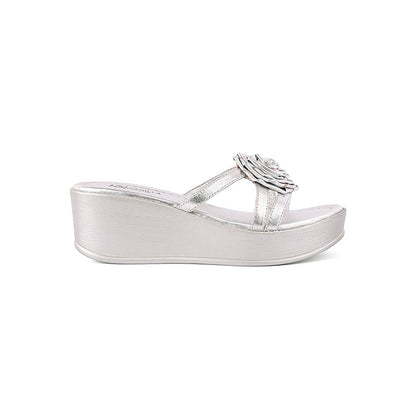 Vanilla Moon Charm Silver Party Wedges