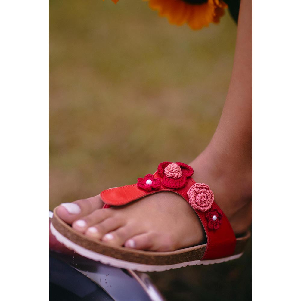 Vanilla Moon Milo Slip On Sandals - Red