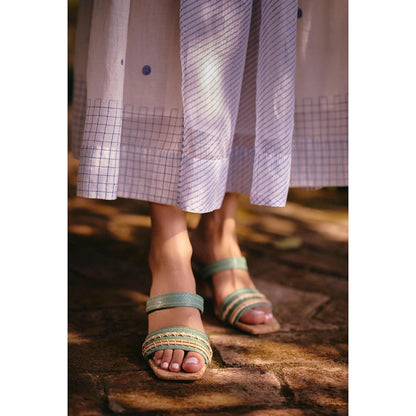 Vanilla Moon Ila Slip On Heels - Green