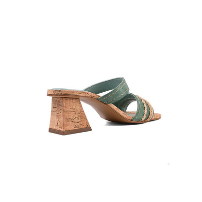 Vanilla Moon Ila Slip On Heels - Green