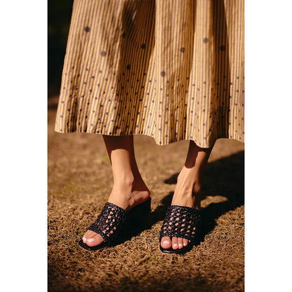 Vanilla Moon Denee Slip On Heels - Black