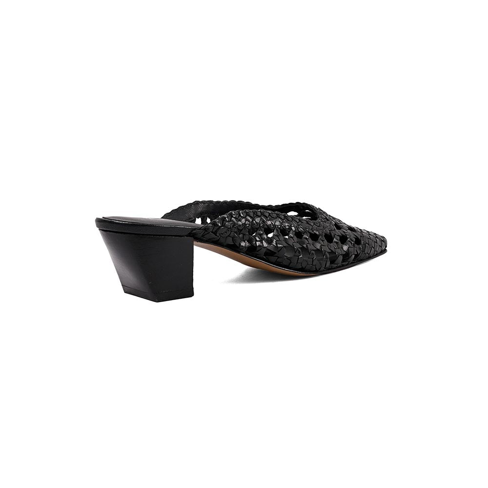 Vanilla Moon Latvia Mules Heels Slip On Heels - Black