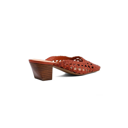 Vanilla Moon Latvia Mules Heels Slip On Heels - Tan