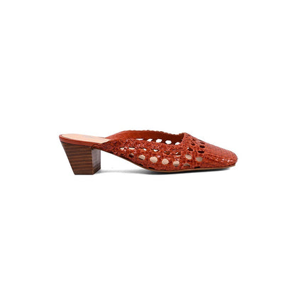 Vanilla Moon Latvia Mules Heels Slip On Heels - Tan