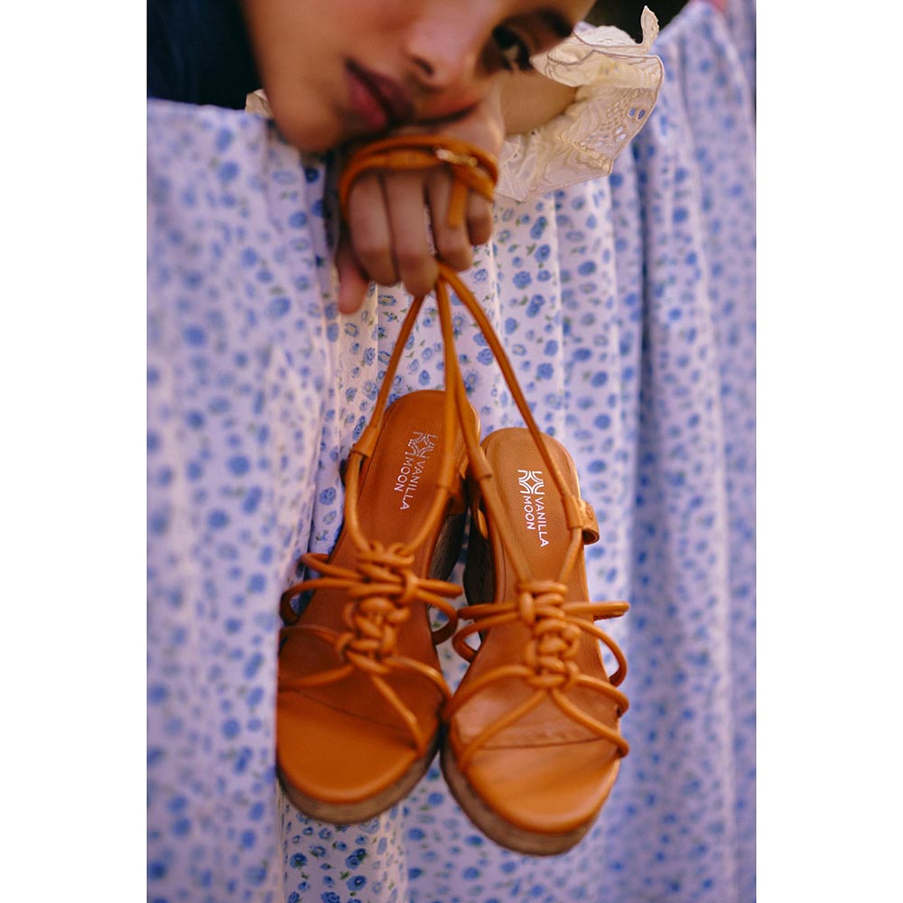 Vanilla Moon Neptune Buckle Heels - Orange