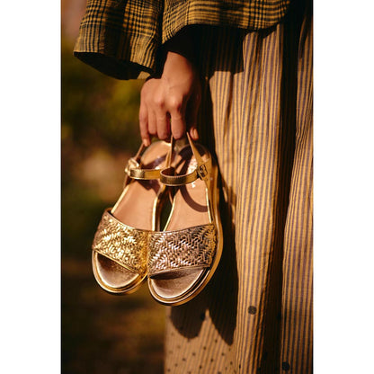 Vanilla Moon Oleta Buckle Sandals - Gold