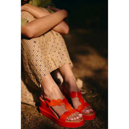 Vanilla Moon Oberoi Buckle Heels - Orange