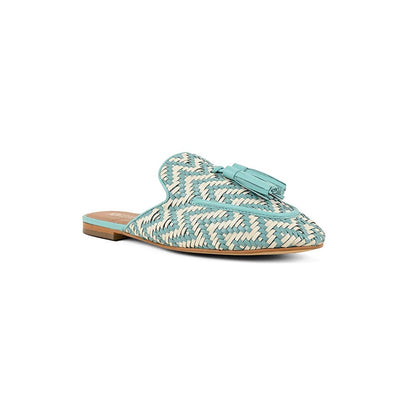 Vanilla Moon Ozzy Slip On Flats Mules - Blue