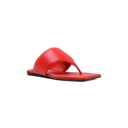 Vanilla Moon Bevel Slip On Flats - Red