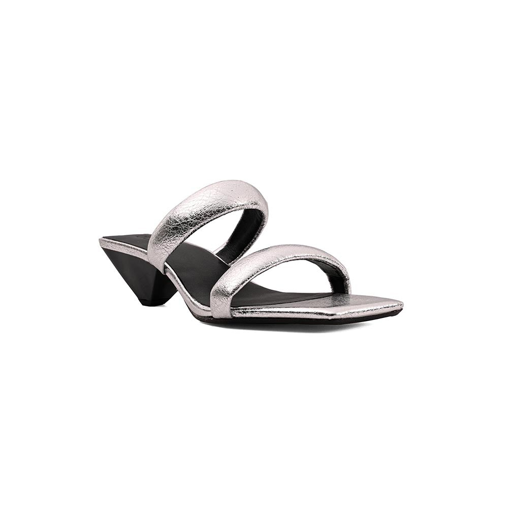 Vanilla Moon Cody Buckle Heels - Silver
