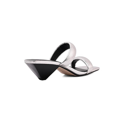 Vanilla Moon Cody Buckle Heels - Silver