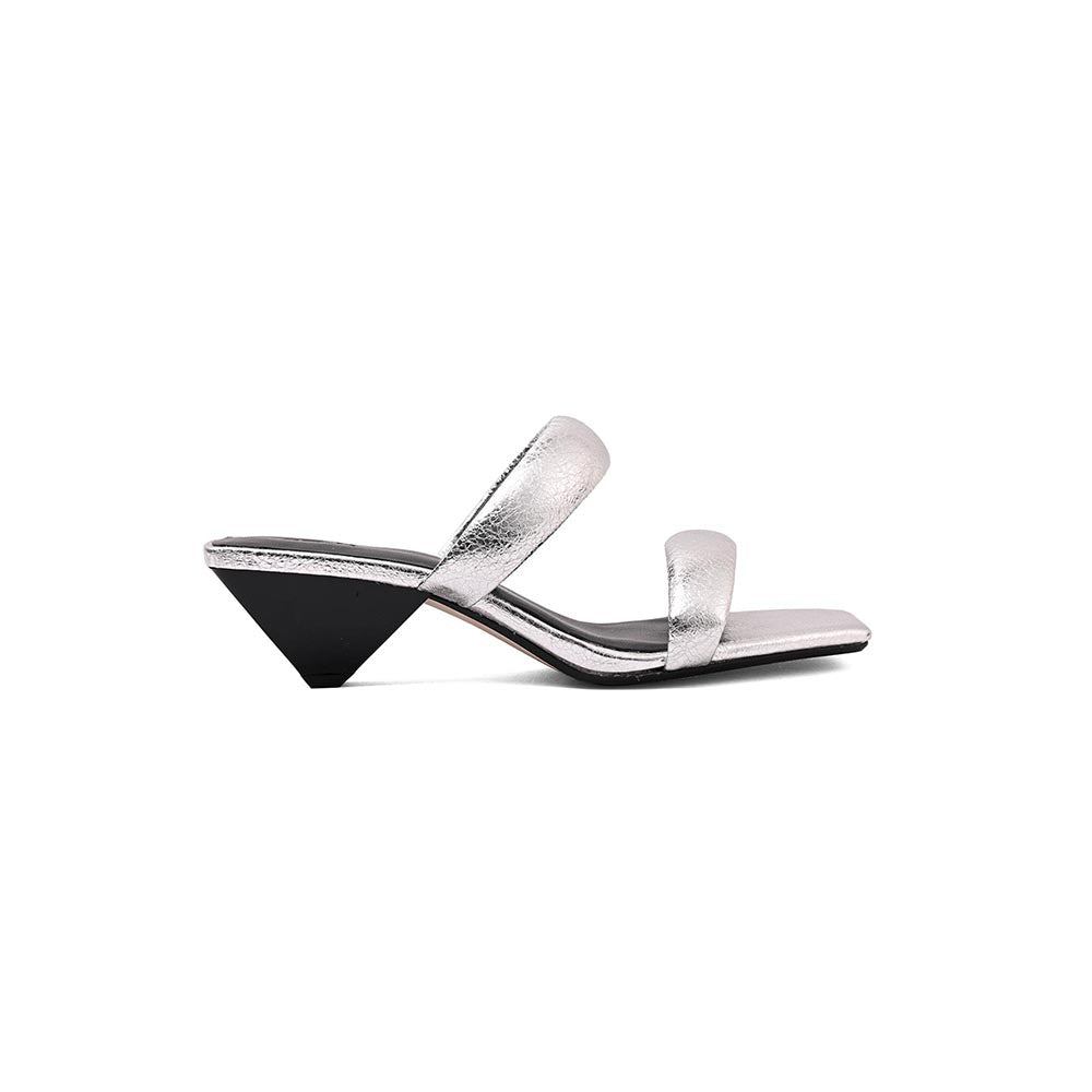 Vanilla Moon Cody Buckle Heels - Silver