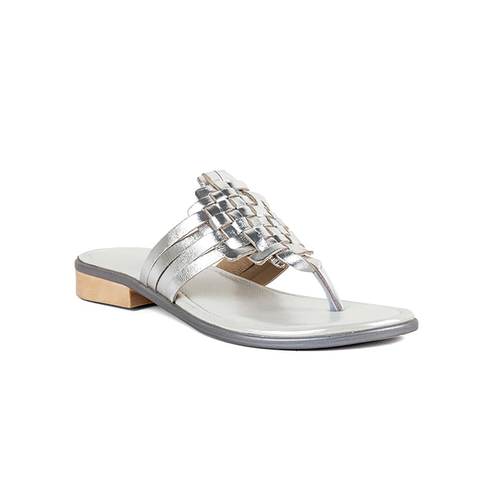Vanilla Moon Women Silver Round Toe Flats