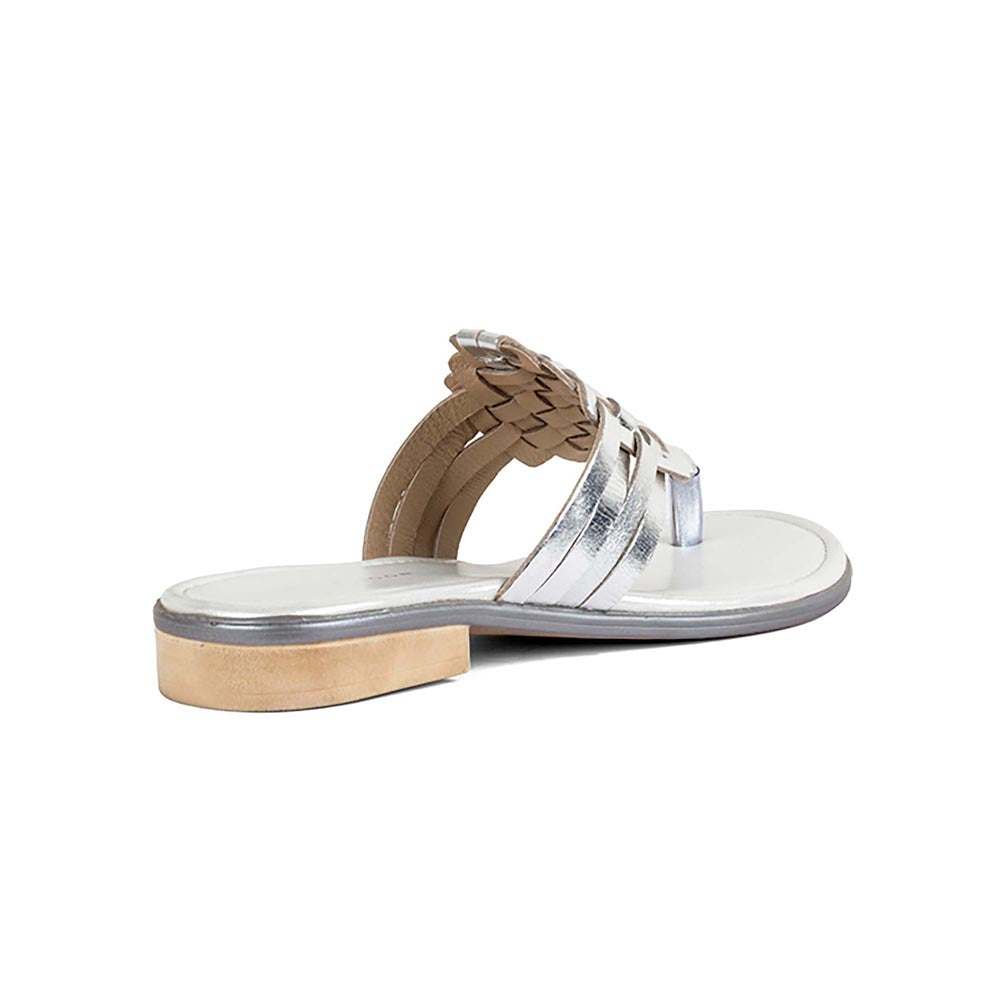 Vanilla Moon Women Silver Round Toe Flats