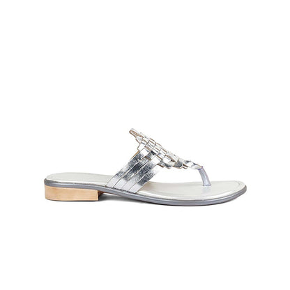 Vanilla Moon Women Silver Round Toe Flats