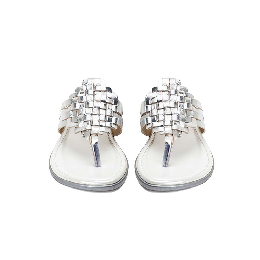 Vanilla Moon Women Silver Round Toe Flats