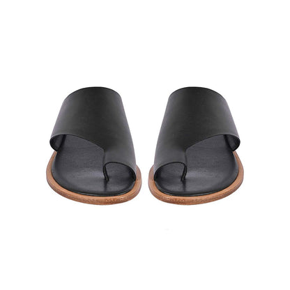 Vanilla Moon Women Black One Toe Flats