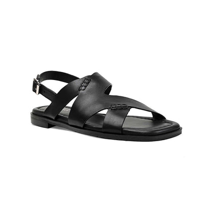 Vanilla Moon Women Black Square Toe Sandals