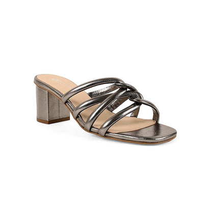 Vanilla Moon Women Metallic Square Toe Heels