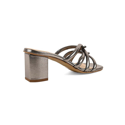 Vanilla Moon Women Metallic Square Toe Heels