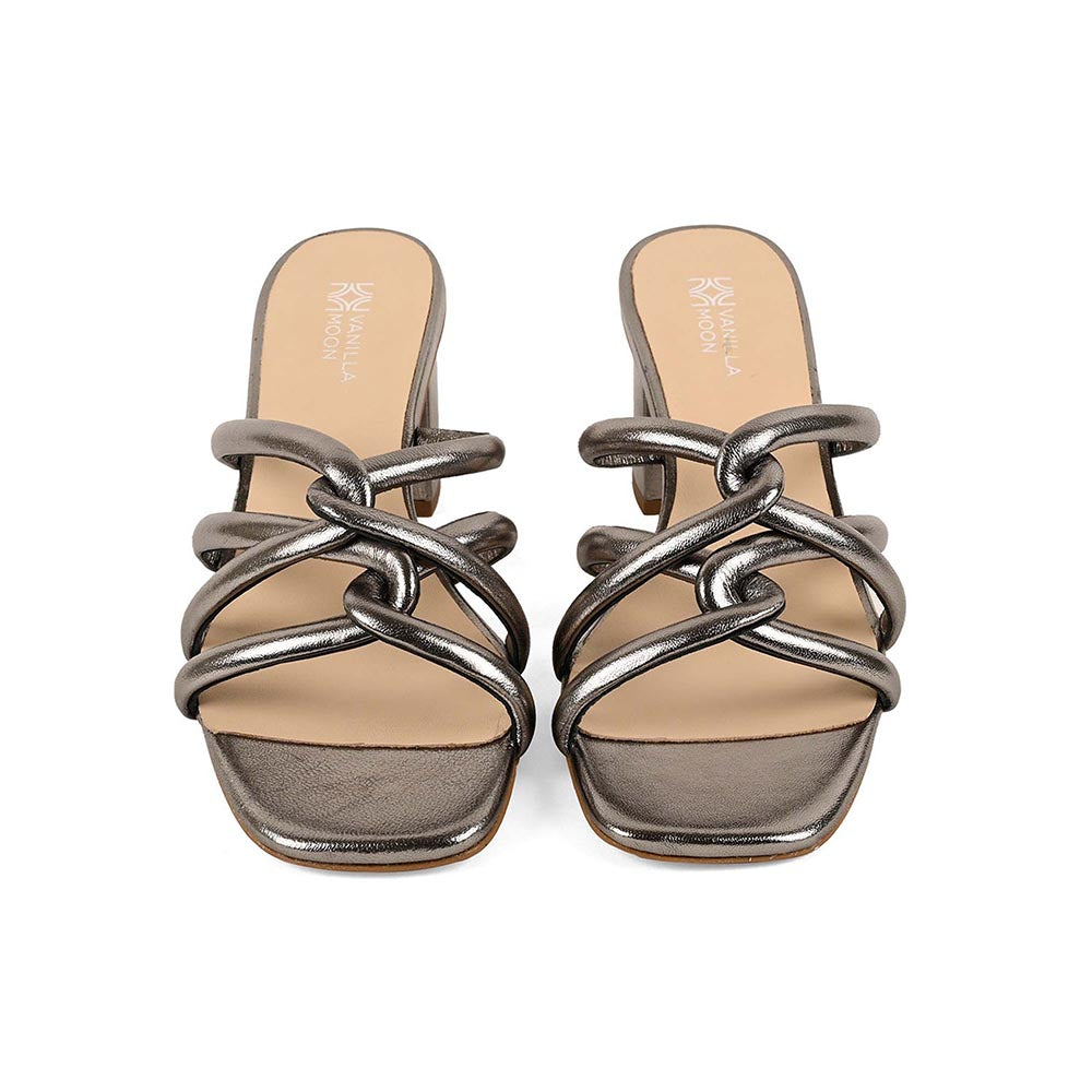 Vanilla Moon Women Metallic Square Toe Heels