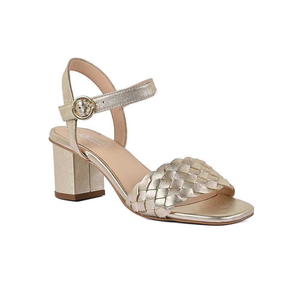 Vanilla Moon Women Gold Square Toe Heels