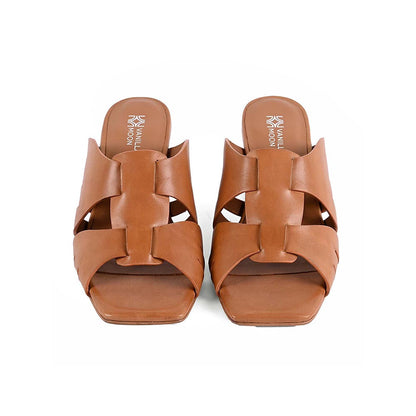 Vanilla Moon Women Tan Square Toe Heels