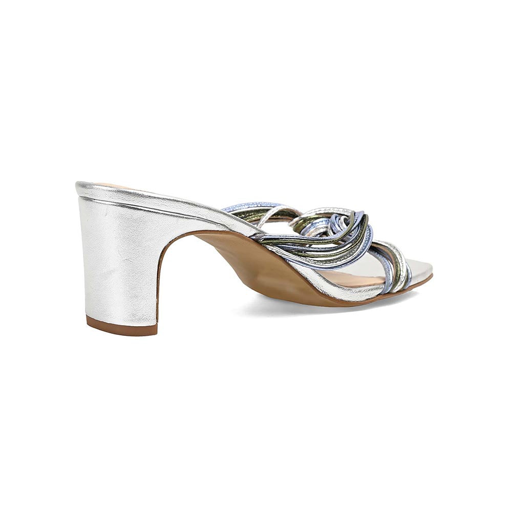 Vanilla Moon Women Silver Square Toe Heels