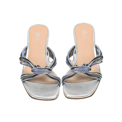 Vanilla Moon Women Silver Square Toe Heels