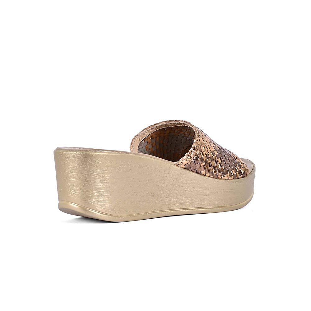 Vanilla Moon Women Bronze Round Toe Wedges