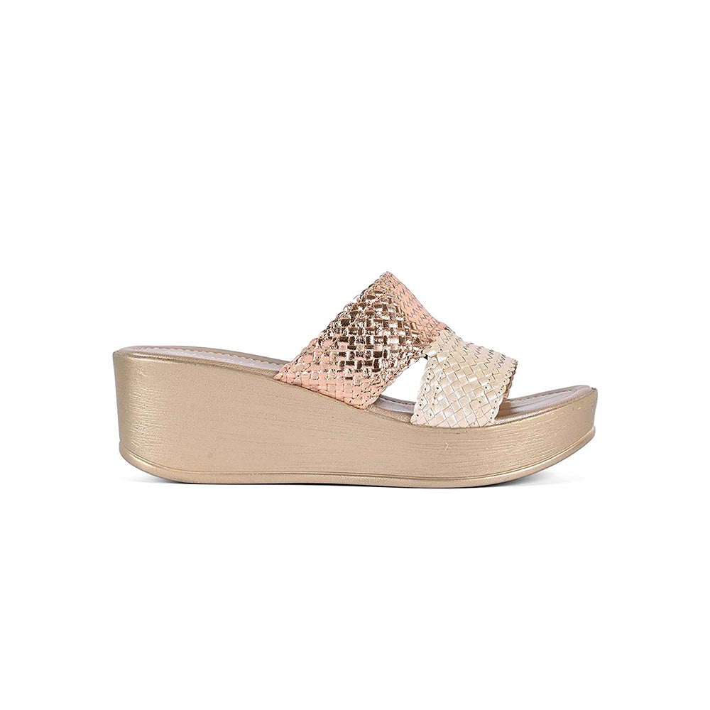 Vanilla Moon Women Rose Gold Round Toe Wedges