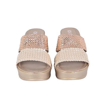 Vanilla Moon Women Rose Gold Round Toe Wedges