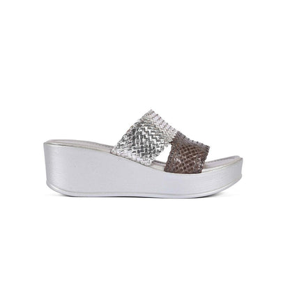 Vanilla Moon Women Silver Round Toe Wedges