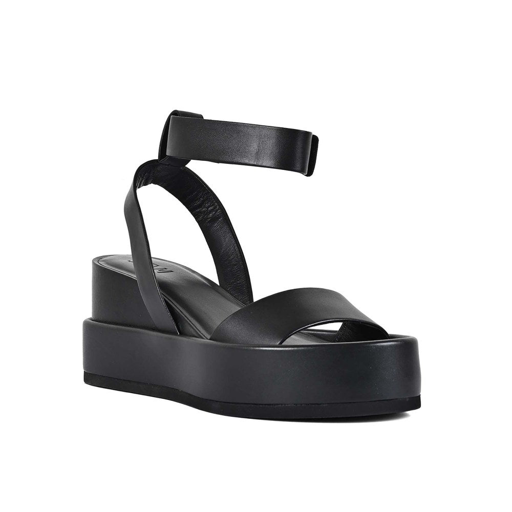 Vanilla Moon Women Black Round Toe Sandals